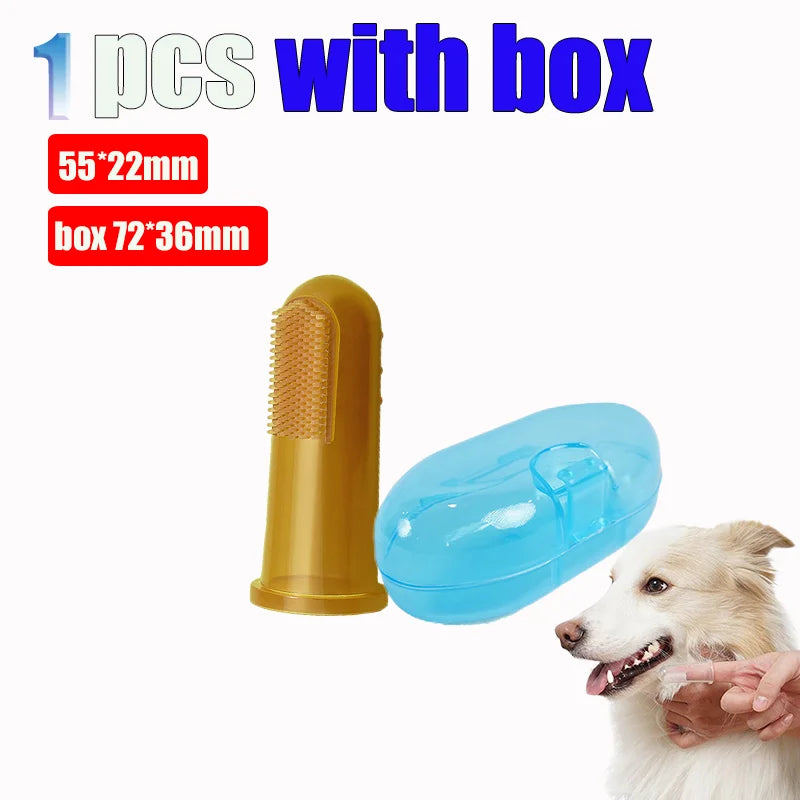 Soft Silicone Dog Dental Brush with Box
