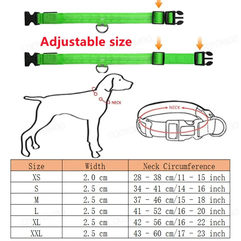 GlowSafe LED Collar for Dogs & Cats