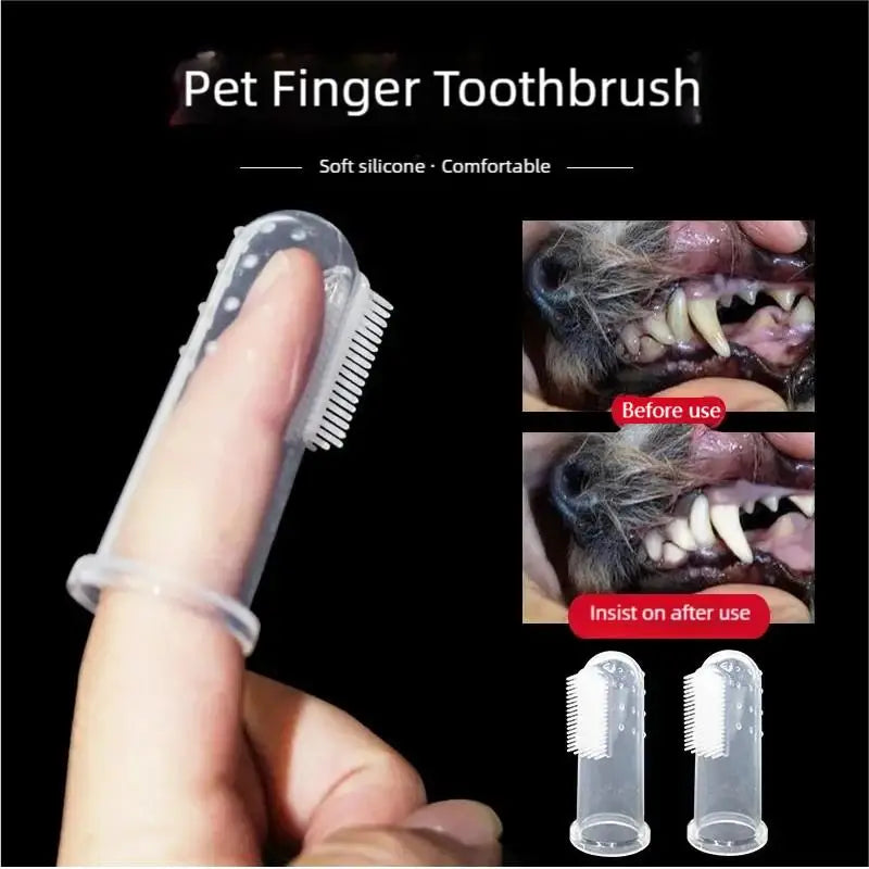 Soft Silicone Dog Dental Brush with Box