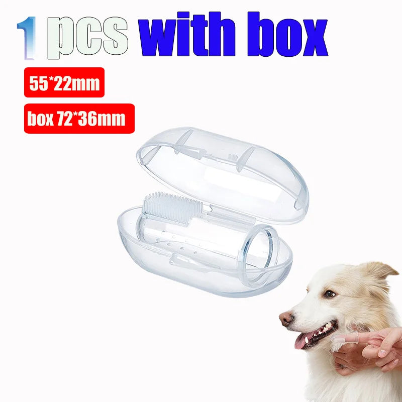 Soft Silicone Dog Dental Brush with Box